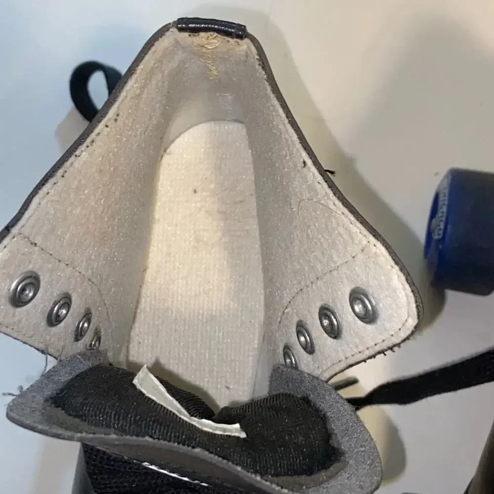 Chicago Black Roller Skates with Blue Wheels